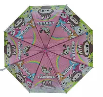 Зонт-трость Лабубу, розовый